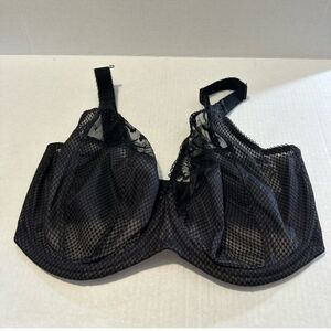 Elomi Black Underwire Bra with Lace 34L